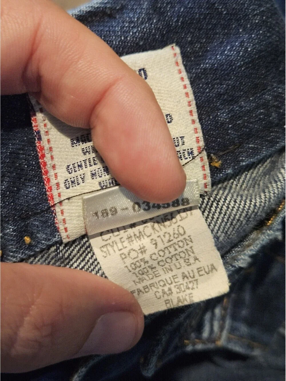 TRUE RELIGION Men’s Y2K VINTAGE BLAKE FLAP Denim Straight Button Fly sz 34x30